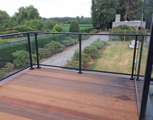 Balustrada z poręczą lakierowana RAL 9005