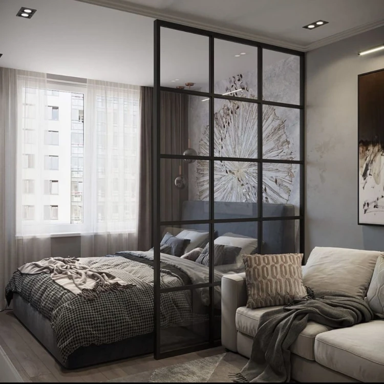SZKLANA ŚCIANA DZIAŁOWA zabudowa biurowa domu LOFT