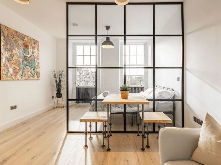 SZKLANA ŚCIANA DZIAŁOWA zabudowa biurowa domu LOFT