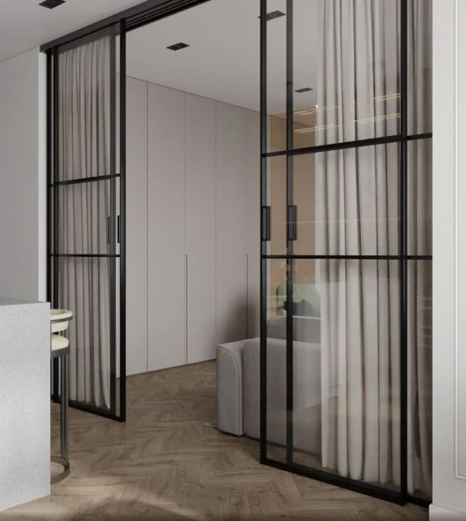 Drzwi szklane przesuwne LOFT