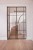 Drzwi szklane wahadłowe czarne szprosy LOFT