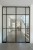 Drzwi szklane wahadłowe czarne szprosy LOFT