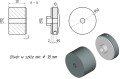 rotula zlota polerowana uchwyt do szkła 12 mm