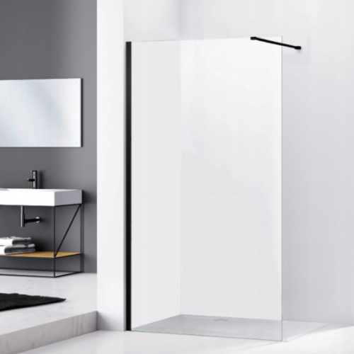 Czarna kabina prysznicowa WALK IN (różne wymiary)