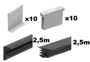 Oklinowanie i uszczelki na szkło 20,76 mm
