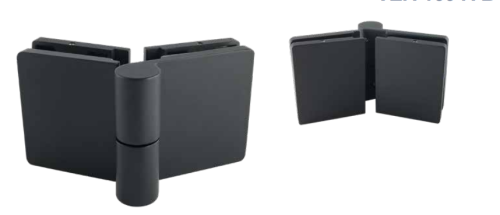 Zawias unoszony szkło szkło 135 stopni - czarny